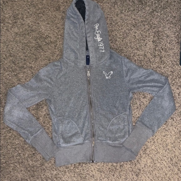 American Eagle SZ SMALL fleecy Zip up Hoodie - Picture 1 of 9